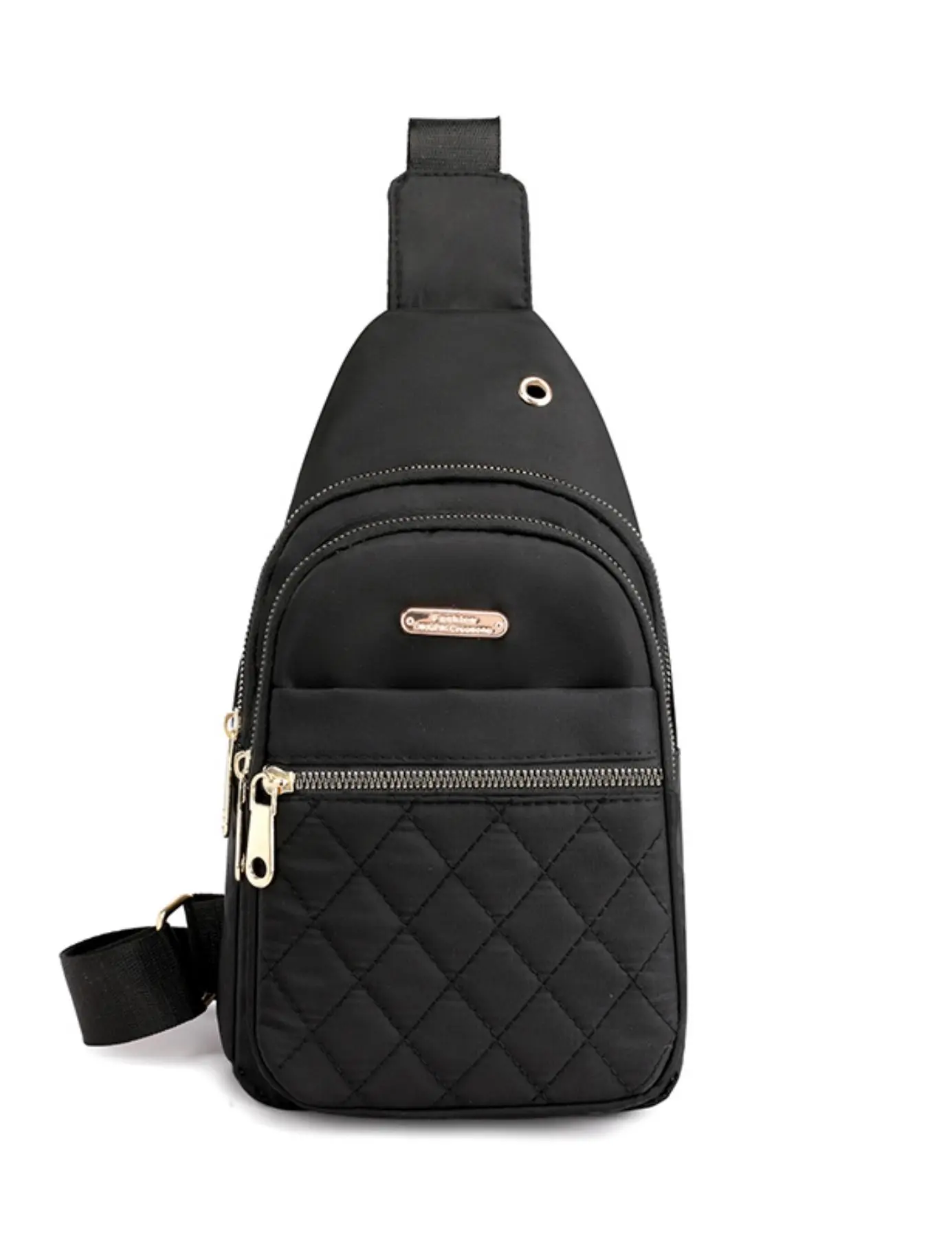 Women's Fashionable Solid Color Fanny Pack, Casual Versatile Zipper Chest Bag for Daily Used, Multi-functional Compact Sling Bag