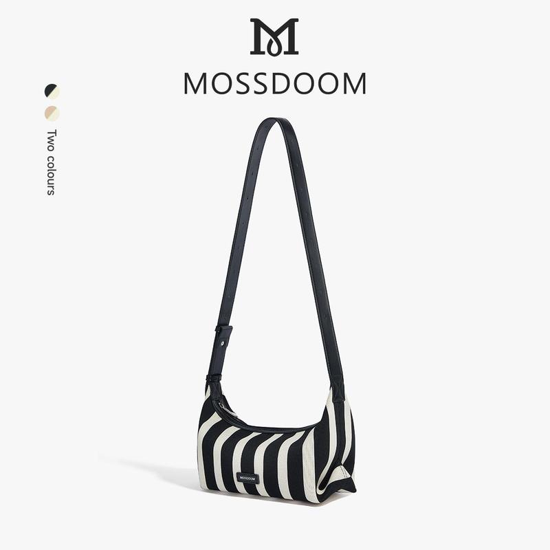 MOSSDOOM Oriana Bag Túi đeo chéo di động màu tương phản sọc tính khí