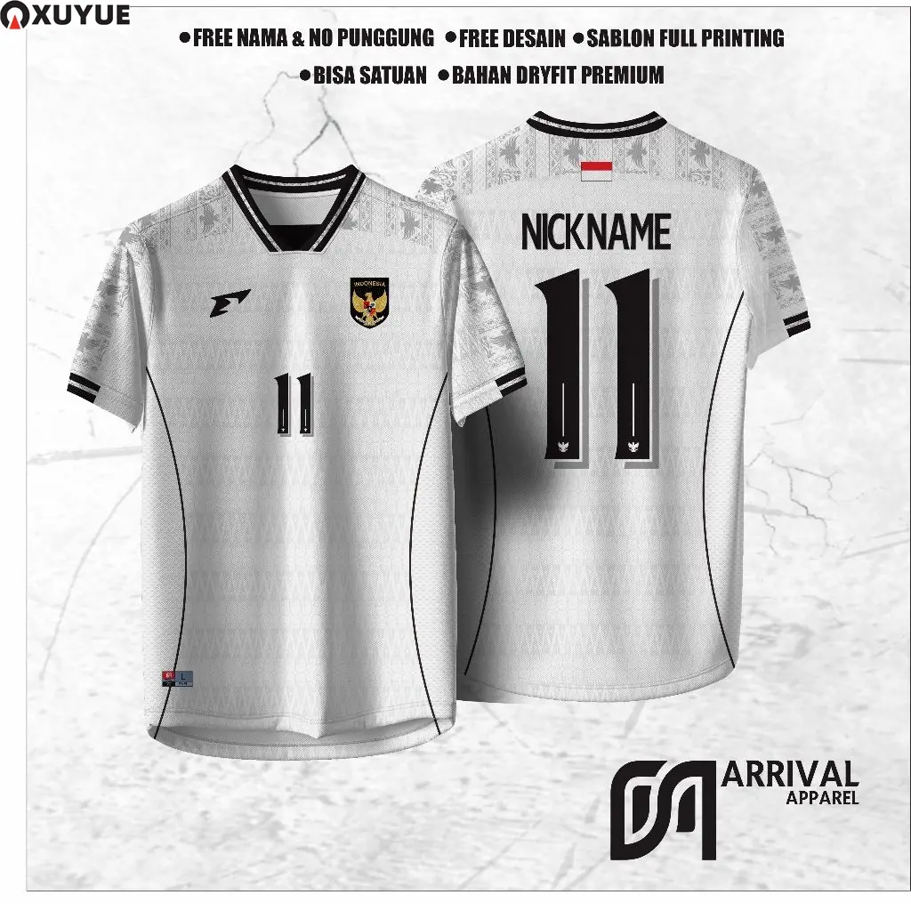 JERSEY BOLA TIMNAS INDONESIA TERBARU HOME DAN AWAY 2025 ( FREE NAMESET DAN BISA SATUAN ) Baju