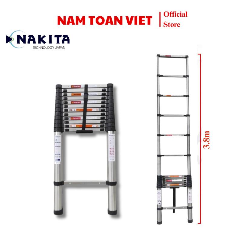 Product Introduction of Thang Rút Đơn Inox Nakita TM138 Cao Tối Đa 3.8m (Black) 1