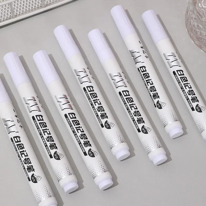 Bút mực trắng viết lên giấy bóng kính, hộp quà, mica, gỗ nhựa không phai màu, chống thấm nước