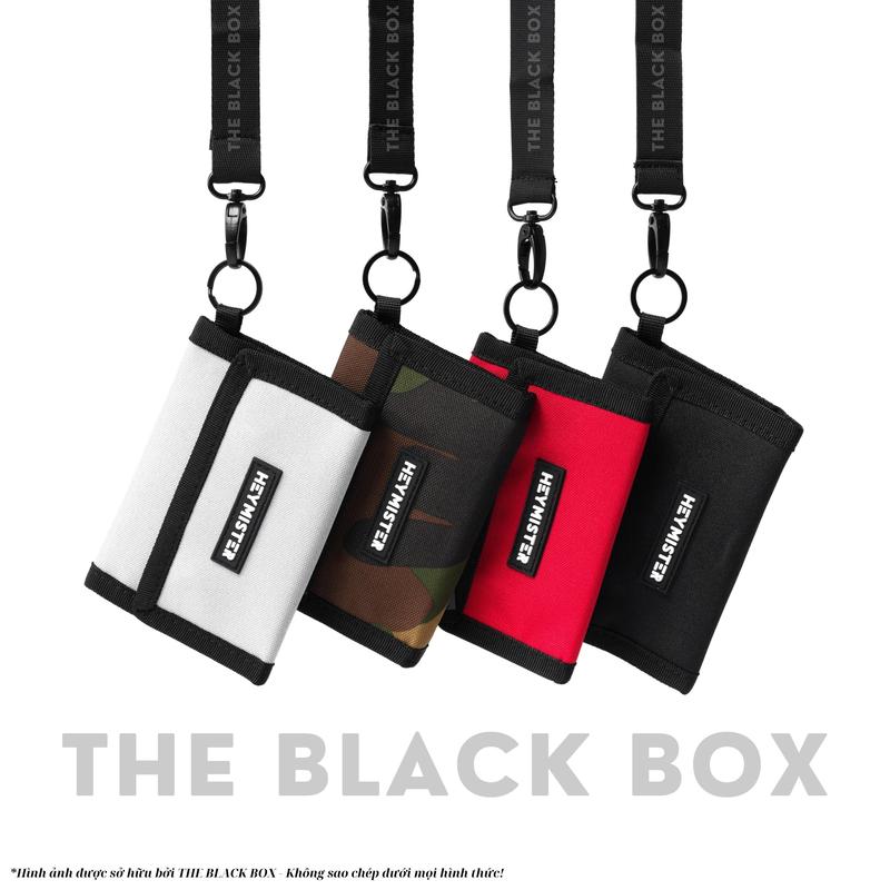 Ví Vải Canvas Nam Nữ Gập 3 Nhỏ Gọn Đựng Thẻ Đựng Tiền, "KÈM DÂY ĐEO CỔ", Phong Cách Trẻ Trung Thời Trang Wallet ví