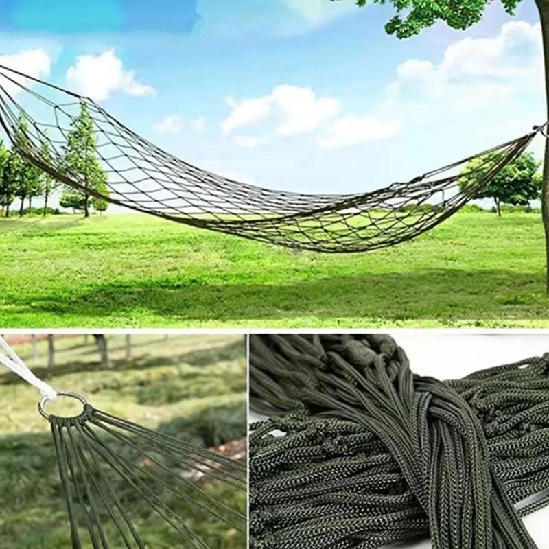 Product Introduction of Portable Outdoor Sport Hammock Outdoor Camping Hammock Mesh Net For Garden Beach Yard Travel V4V7 24