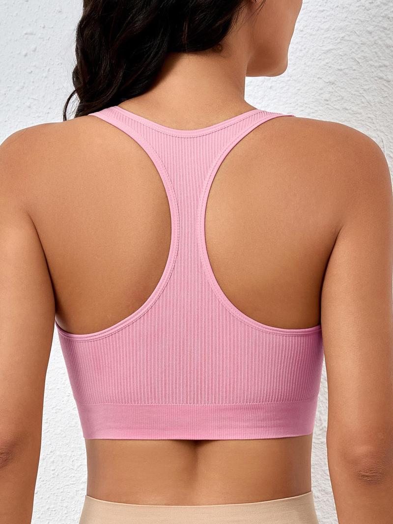 Product Introduction of Women's Solid Wireless Push Up Bra, Breathable Comfortable Backless Sports Bra, Ladies Lingerie for Indoor Outdoor Wear 2