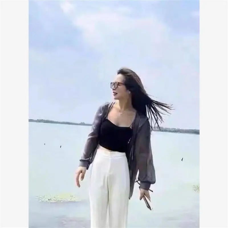 Quần Áo Chống Nắng, Áo Khoác Cardigan Nữ Mùa Hè, Chất Liệu Lụa Lạnh Thoáng Khí, Chống Tia Cực Tím, Dài Tay, Áo Voan Mỏng, Hàng Mới Về 2024 1