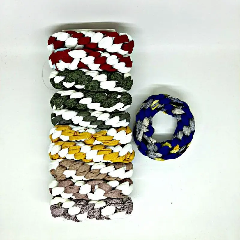 grosir_ IKAT RAMBUT isi 12pcs KUNCIR RAMBUT MOTIF TAMBANG KUNCIRAN DIAMETER 8CM 1