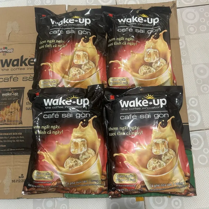 Combo 5 túi Cà phê Sữa Wake Up Sài gòn - 24 gói x19gram- Coffee Cafe 3