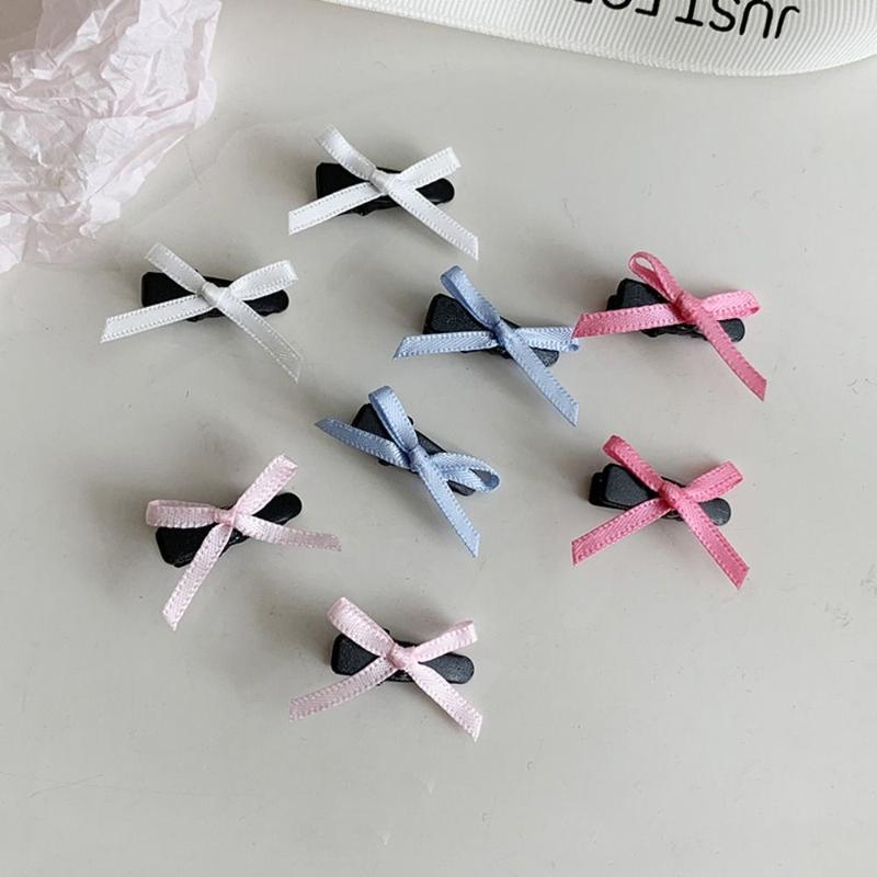 Product Introduction of Headdress Mini Bowknot Hair Clips Sweet Ribbon Bow Hairpin Headwear Hair Accessories Fairy Bang Clip Girls 11