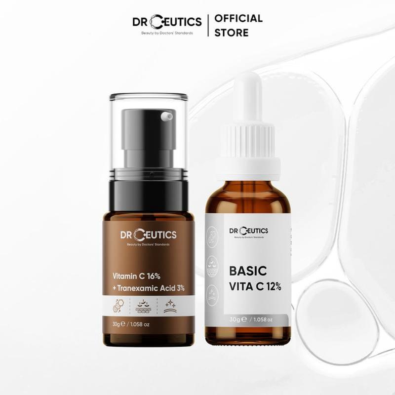 DRCEUTICS QUÀ TẶNG NGẪU NHIÊN Tinh Chất Vitamin C 16% Làm Sáng Đều Màu Chống Lão Hoá Da 30g + 50 MIẾNG BÔNG TT HOẶC KẸP TÓC XINH