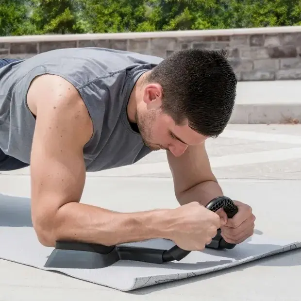 Plank Trainer Penahan Siku Alat Bantu Push Up Latihan Perut + LCD Outdoor Otot 5