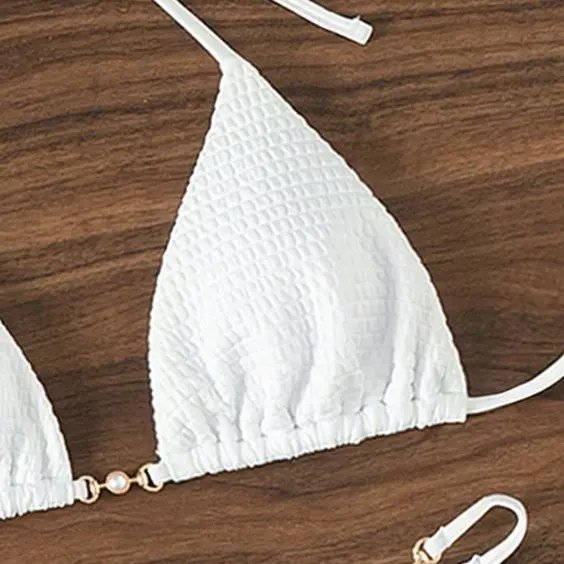 Bikini Gợi Cảm, Xu Hướng Phong Cách Châu Âu Và Mỹ, Dây Đeo Cổ, Dây Xẻ Tà, Với Các Điểm Nhấn Của Suối Nước Nóng, Có Ngày: 2025 3