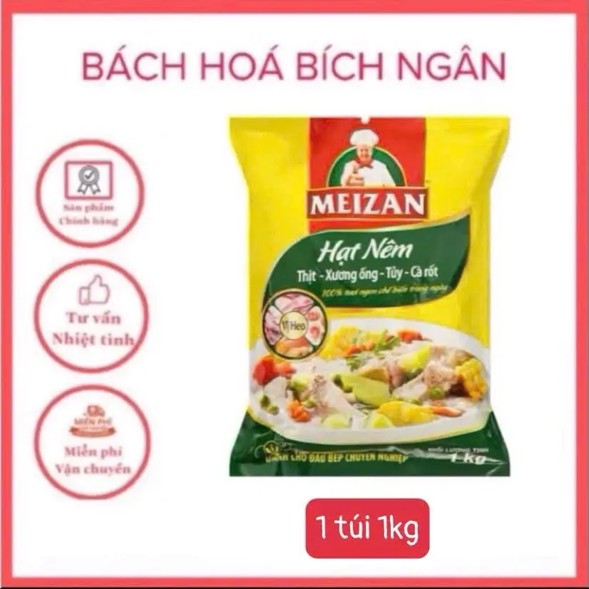 [1kg] hạt nêm Meizan 1kg từ thịt heo, xương ống, tủy và cà rốt