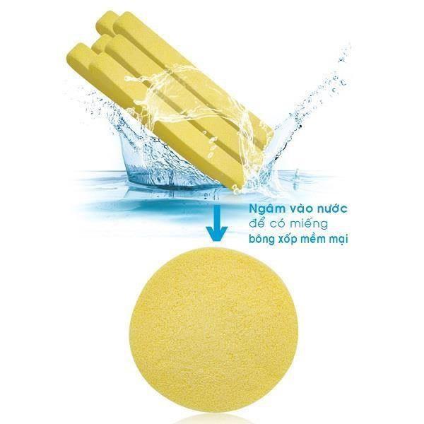 (12 Chiếc) Bông Rửa Mặt Bọt Biển Dạng Nén Chivey   Skincare Làm Đẹp Da 5