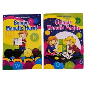 Buku Paud TK - Belajar Menulis Huruf dan Menulis Angka / Berlatih Menulis Angka Huruf - MM