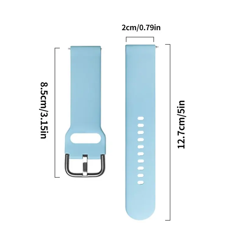 Soft Silicone Watch Band (Band Only), Adjustable Watch Band for Samsung Galaxy Watch 7/6/5/4 40mm 44mm/Watch 6 Classic 43mm 47mm/Watch 5 Pro 45mm/Active 2, Wearable 1