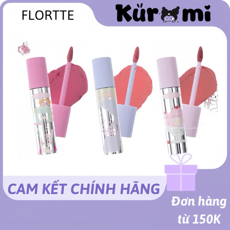 [FLORTTE] Son Kem bùn flortte không lem dưỡng Môi Lì Mềm Mịn Như Nhung Wackky Girl's vỏ bạc sáng da kuromi cosmetic Trang Điểm Mỹ Phẩm Women Son Môi