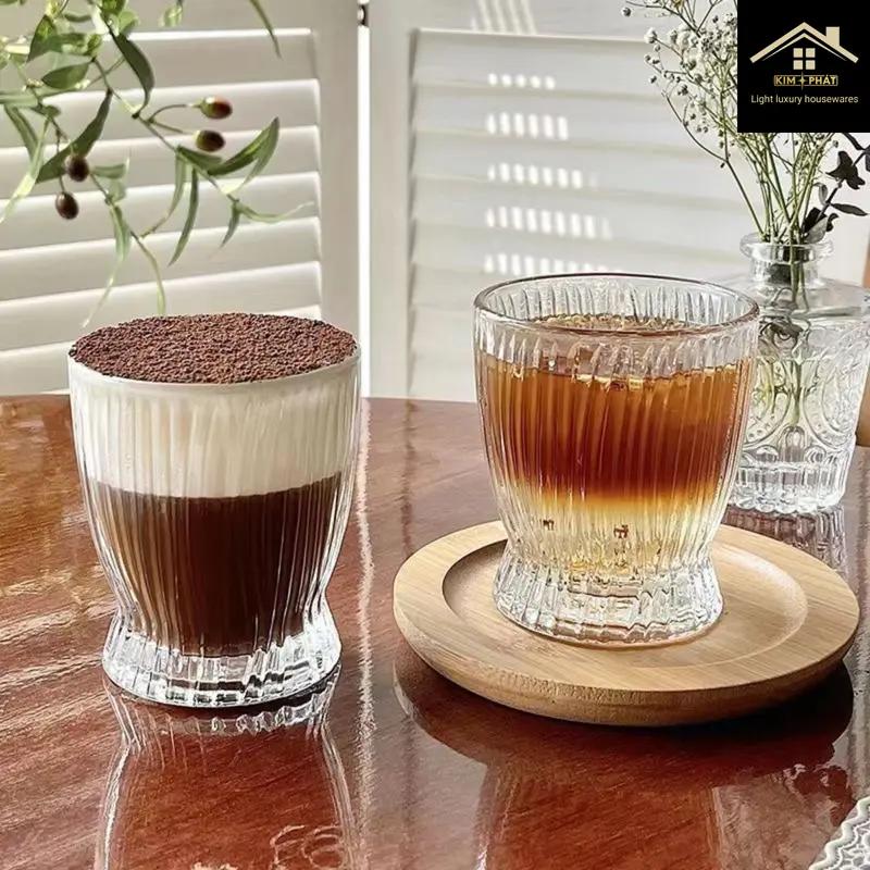 Ly Vân Sọc Dáng Chum - Ly Thuỷ Tinh 3