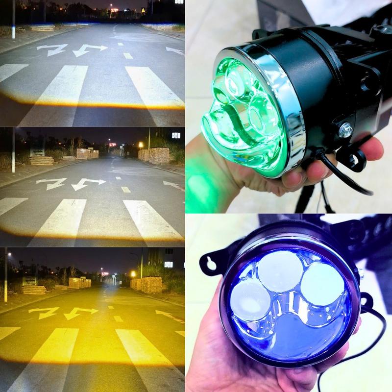 Đèn bi Gầm X300 Bi gầm 3.0-3 màu có 3 trợ pha Laser tâm trắng, công suất 80w/ 1 bóng. Đèn gầm