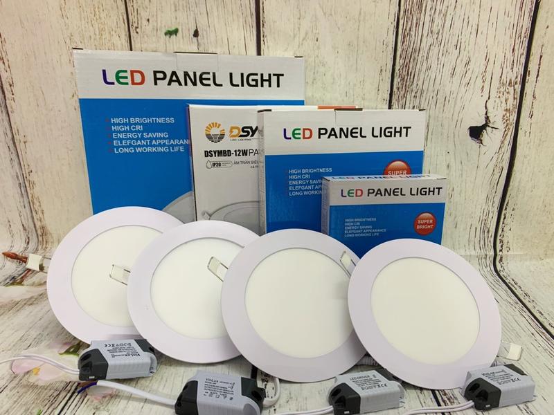 Đèn led âm trần siêu mỏng 6w - 9w - 12w - 18w. Ánh sáng trắng vàng bảo hành 12 tháng