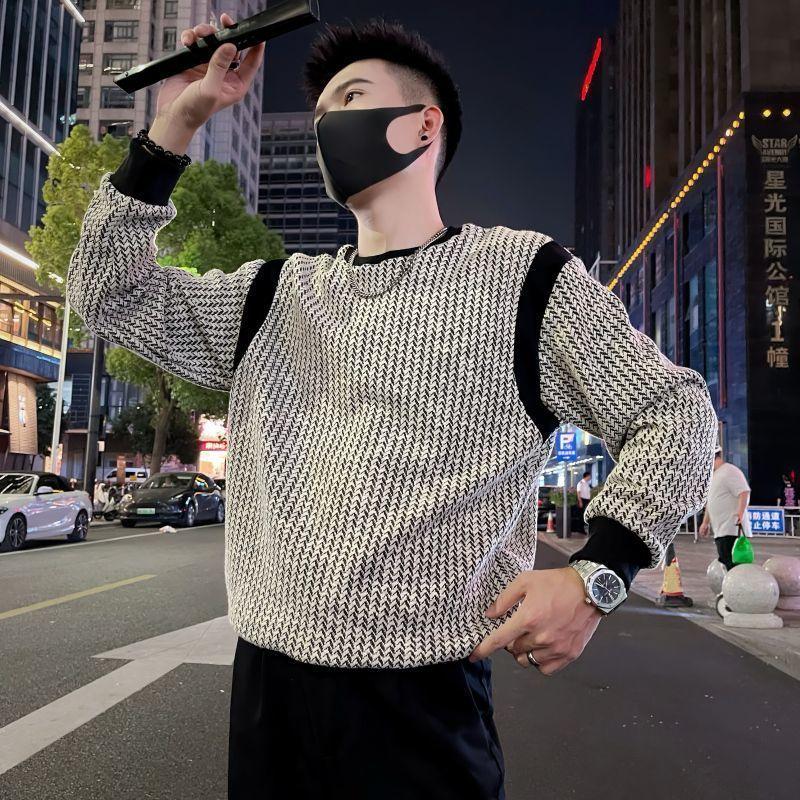 Áo Len Nam, Thương Hiệu Thời Trang Pu Shuai, Cổ Tròn, Áo Dài Tay, Bộ Sưu Tập Mùa Xuân Và Mùa Thu, Quần Áo Nam, Bộ Sưu Tập Mùa Thu Mới, Áo Lớp Nền Bên Trong, Năm Phát Hành 2024 3