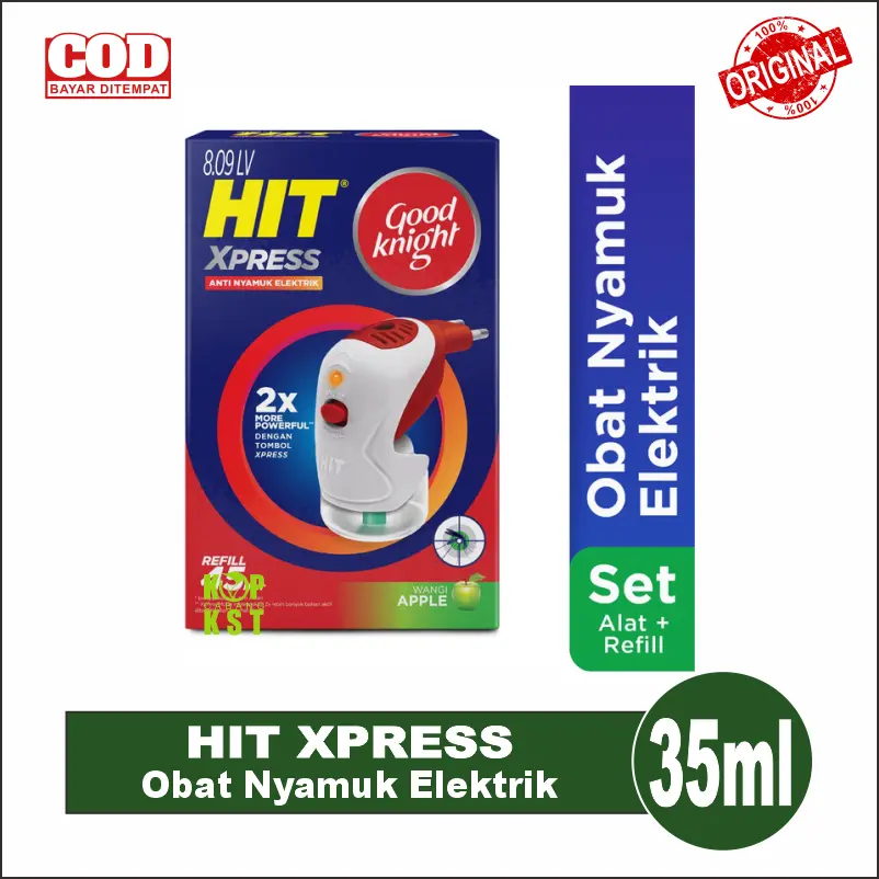 HIT Express Alat + Refill Obat Nyamuk Elektrik Aman Untuk Bayi