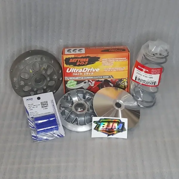 paket full kirian cvt matic yamaha dan honda custom by bjm racing vario 125 kzr pulley bubut rumah roller 0