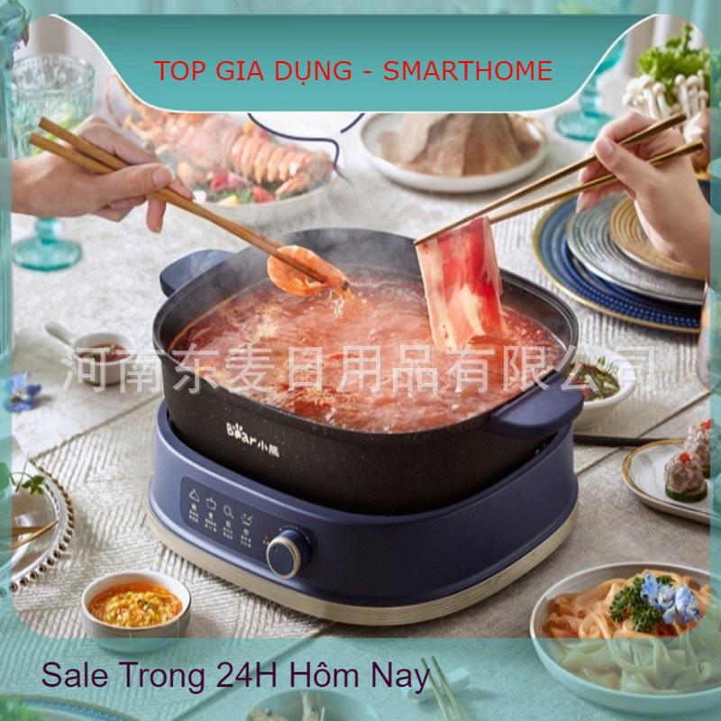 Nồi Lẩu Nướng Điện Bear DHG-C60D1 6L Chống Dính Tháo Rời - Bảo Hành 12 Tháng - Nướng Thịt, Không Khói 2