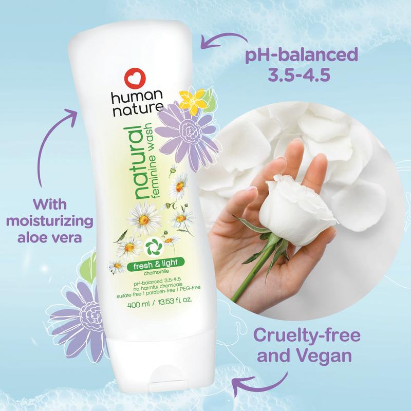 Human Nature Natural Feminine Wash  | Natural, Gentle (No Harmful Chemicals)