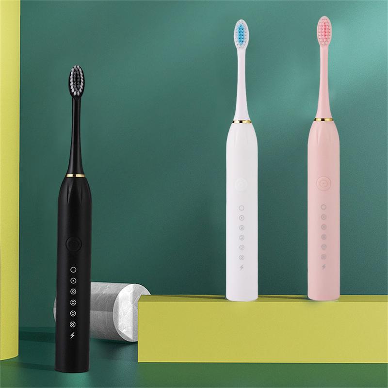 Bàn Chải Đánh Răng Điện Siêu Âm, Hàng Mới Về, Có Thể Sạc Lại, Không Thấm Nước, Hoàn Toàn Tự Động, Thích Hợp Cho Trẻ Em Và Người Lớn, Lông Mềm