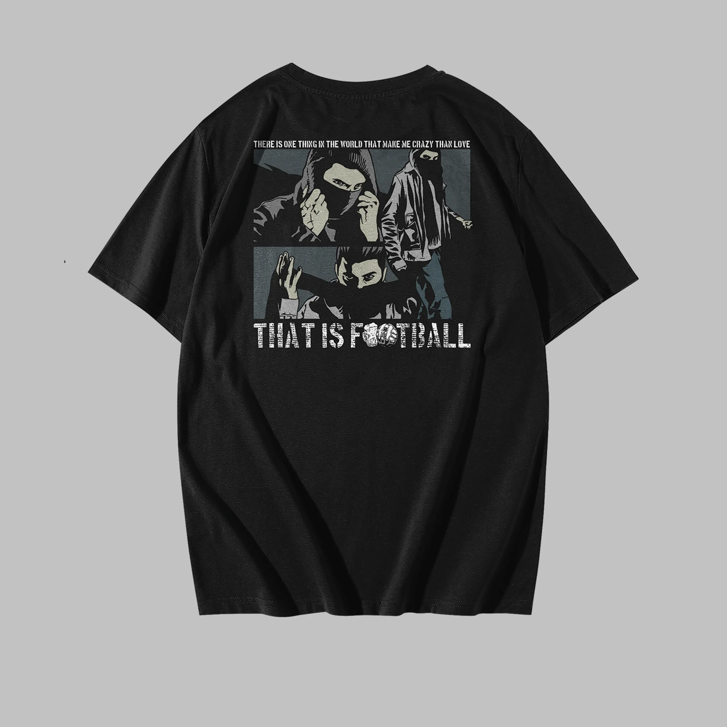 T-Shirt Kaos "THAT IS FOOTBALL" Available Colour Black size M - XXL Unisex Casual Hitam Kerah Lembut Nyaman Oblong Pria