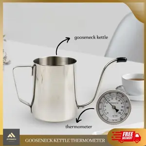 kettle teko leher angsa kopi gooseneck kettle with thermometer 350 ml - 250 ml