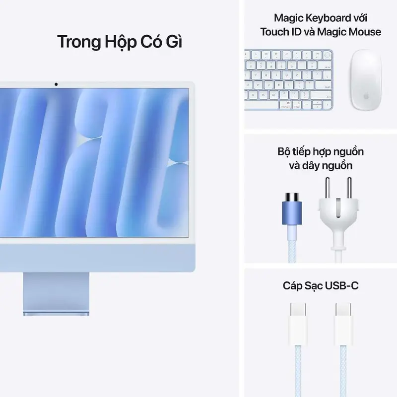 iMac M4 2024 24 inch (8 Core CPU/ 8 Core GPU/ 16GB RAM/ 256GB SSD) 8