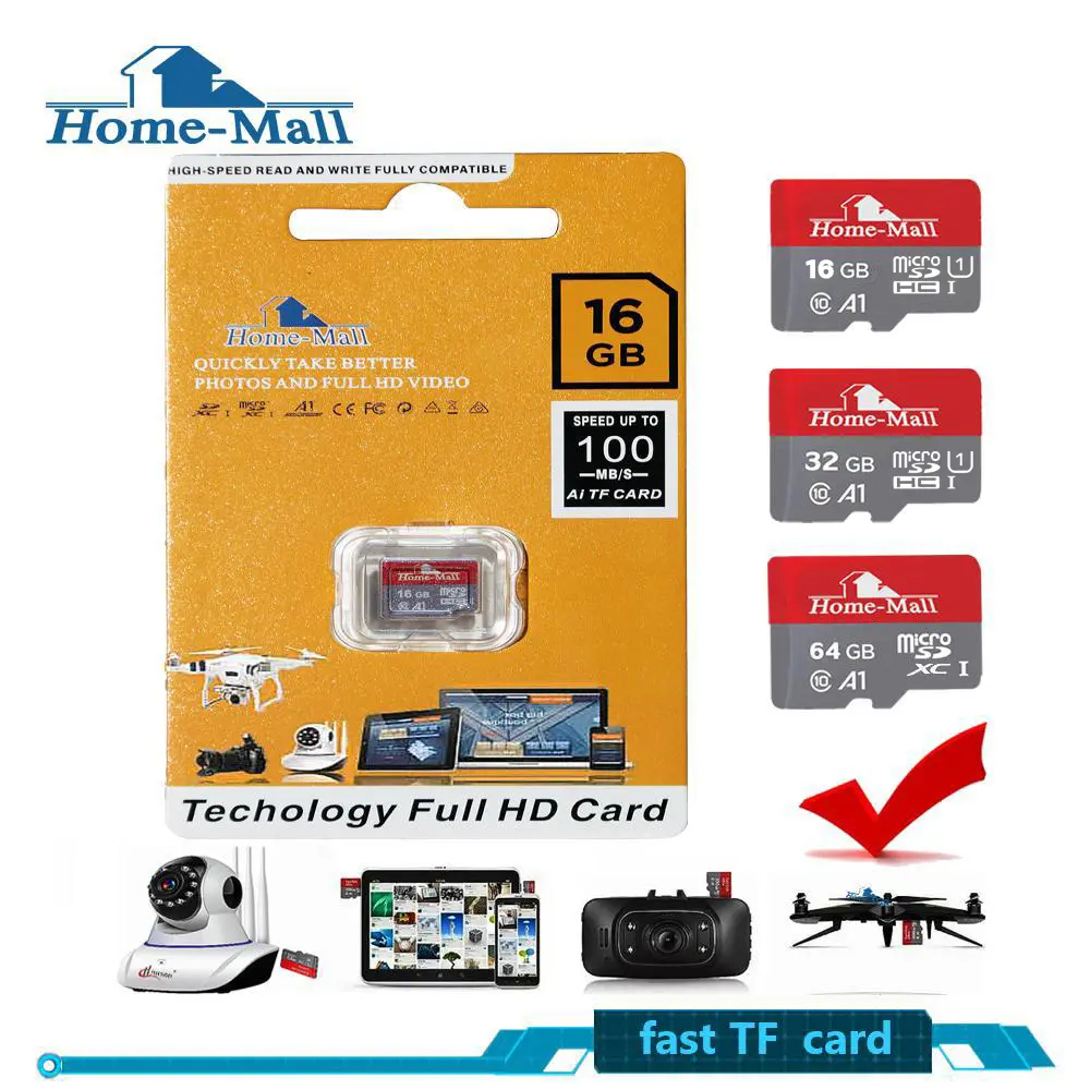 HOME-MALL การ์ดความจำวิดีโอ16GB Memory Card Class10 Micro SD