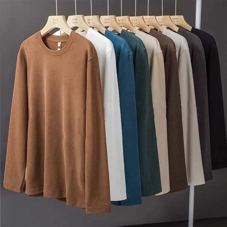 Áo Nỉ Giữ Nhiệt Nam Trơn Cổ Tròn ATINO L.6.7997 VN Menswear Top Áo Thun Đen Menswear Top Tre Dài Tay