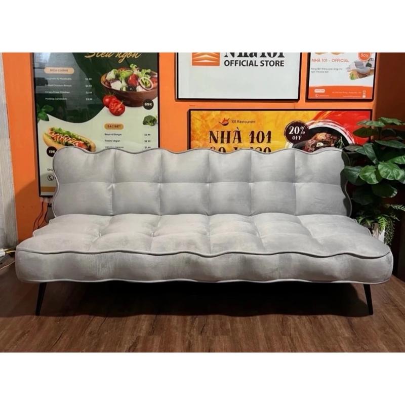 Sofa Lượn Sóng Hàn Quốc Bọc Vải Nỉ Nhung Nhập Khẩu, Sofa Giường ghế sofa Có thể Gấp Lên Xuống - Hàng Loại 1 sofa  gấp ghế  bố nằm