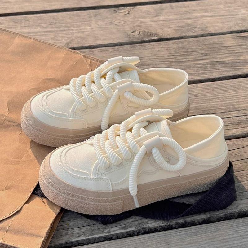 Giày thể thao nữ học sinh dây thừng 3 màu đi êm ái kiểu dáng trẻ trung Shoes Sneaker