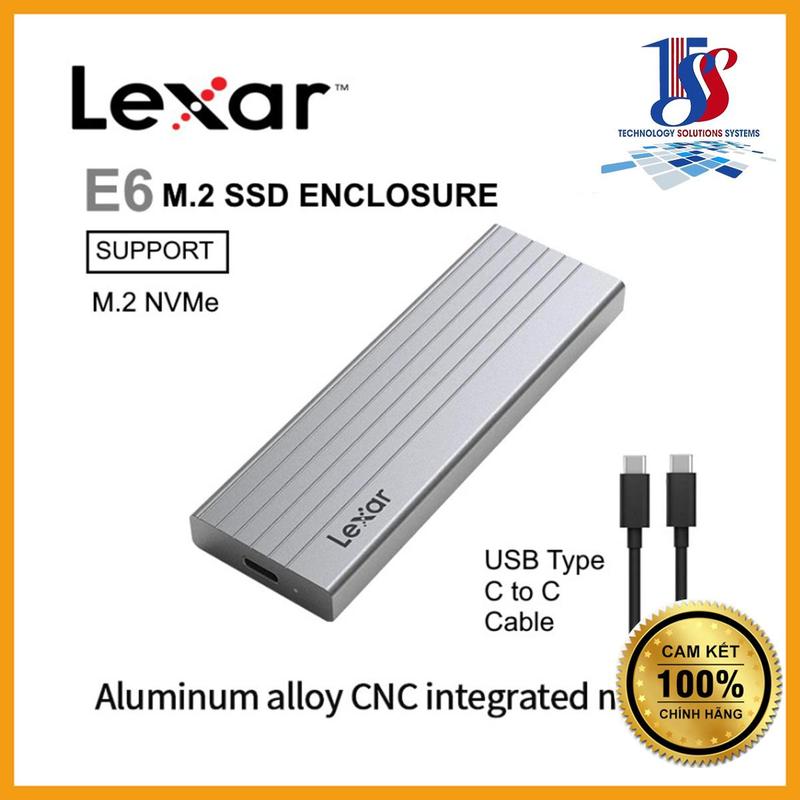 Thiết bị đựng ổ cứng SSD Box Lexar LPAE06-RNBNG M.2 PCIe NVMe - Hàng chính hãng bảo hành 24 tháng