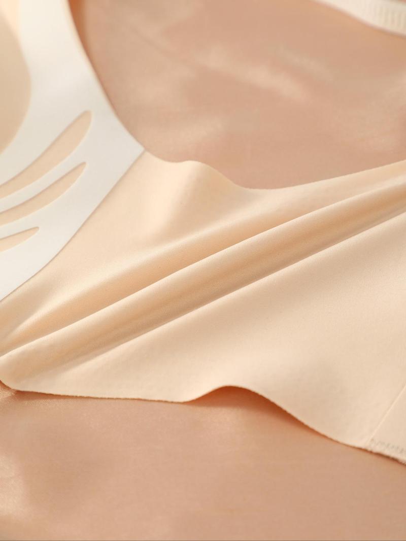 Product Introduction of Women's Colorblock Print Wireless Push Up Bra, Adjustable Strap Lingerie Top, Soft Comfortable Breathable Lingerie for Daily Wear 10