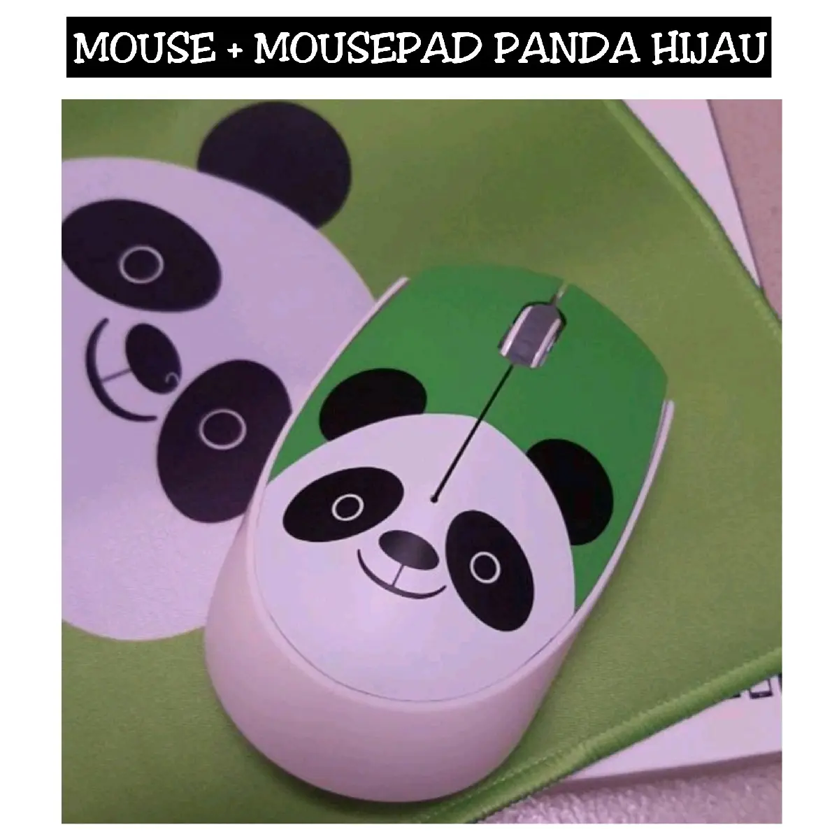 Mouse Panda Hijau Wireless - @Chinpanda.shop