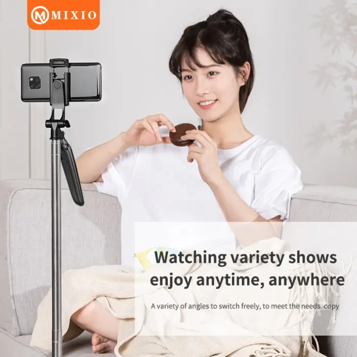 MIXIO A36 - 160CM Tongsis Bluetooth Selfie Stick Tripod with Remote 4