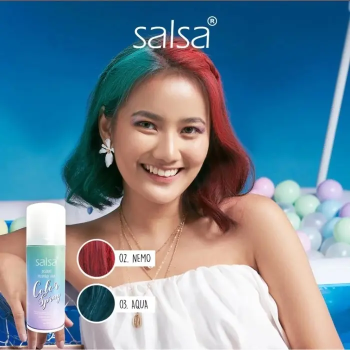 SALSA Instant Mermaid Hair Color Spray / Pilox Rambut / Semir Cat Pewarna Rambut Temporary / Tidak Permanent 3