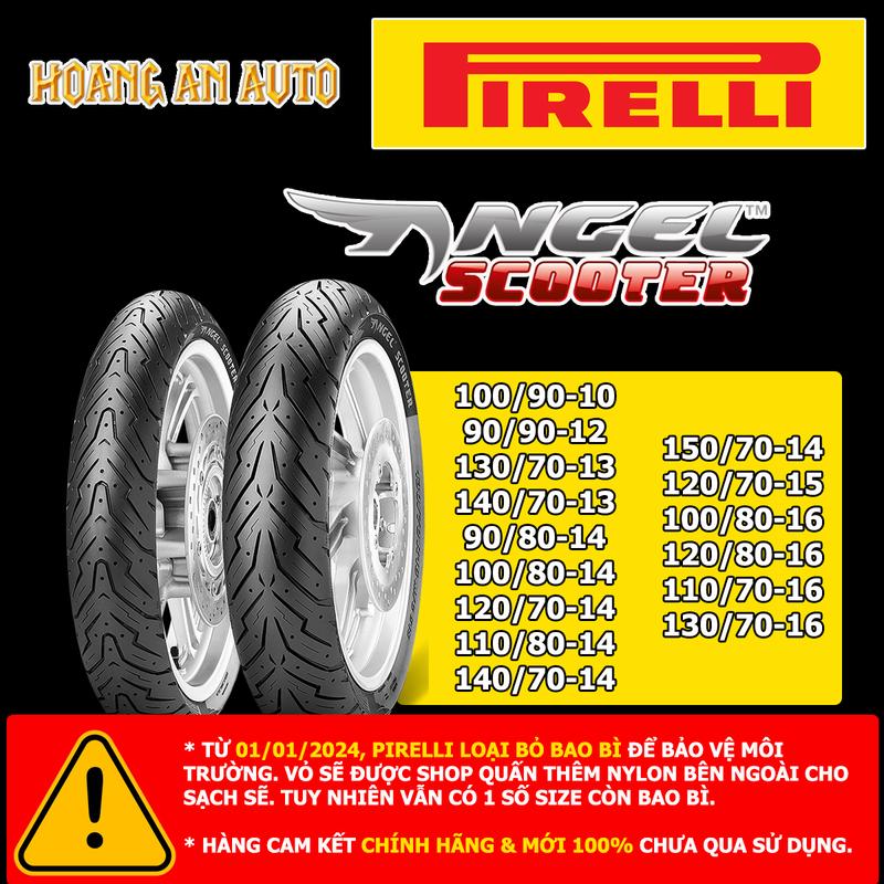 Vỏ lốp xe Pirelli Angel Scooter cho TAY GA cao cấp: Honda SH, PCX, NVX, Airblade 150 160, Vario 150 160, vỏ không ruột - giá 1 cái voxe sh150i