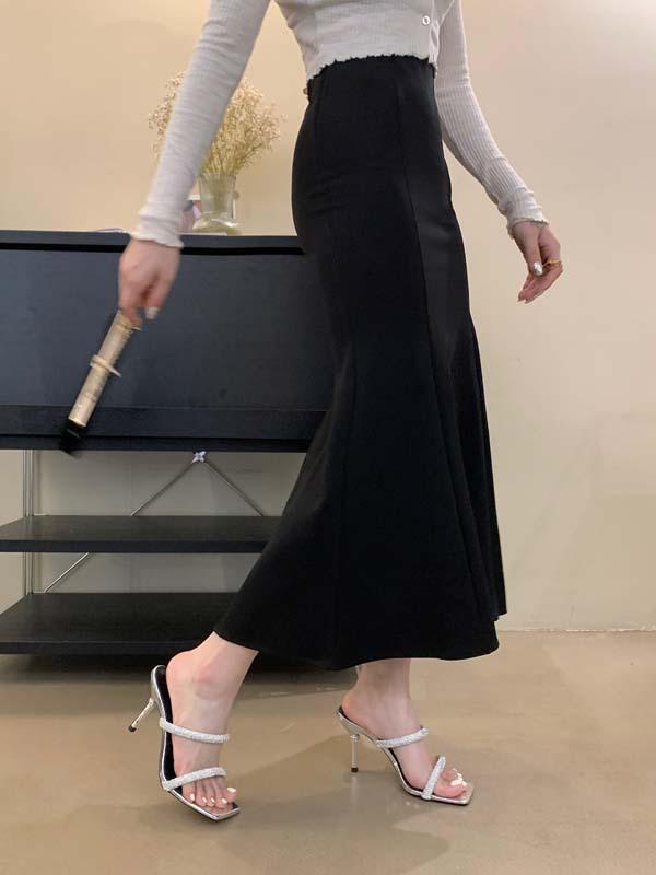 Dép guốc nữ 2 quai đá, đế nhọn 8cm đính đá nổi bật, sandanl nữ cao gót Medona