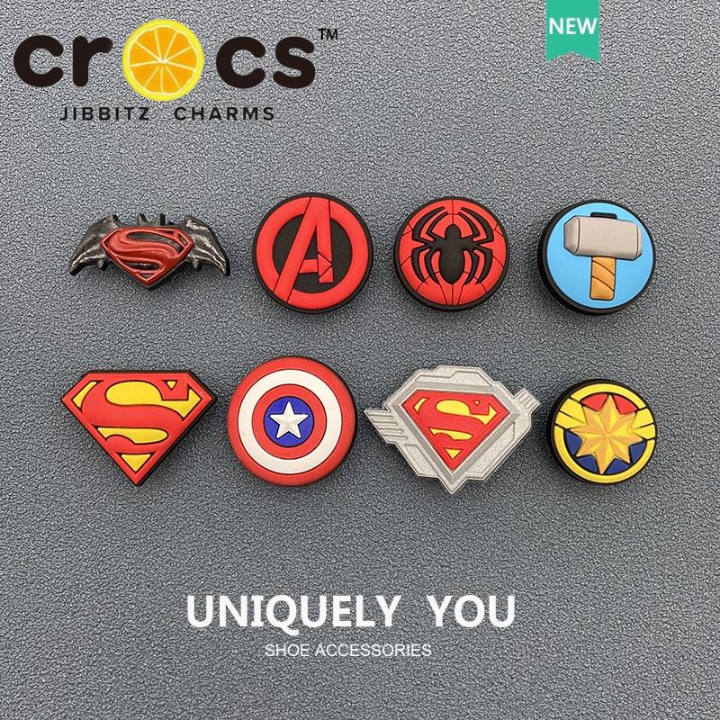 Charm Jibbitz Chữ Thập, Chủ Đề Marvel, Phụ Kiện Có Lỗ Hoa, Thích Hợp Cho Giày, Liên Minh Huyền Thoại, Thiết Kế Nút 2