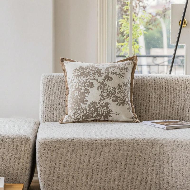 Tree Print Cushion Cover without Filler, 1 Count Square Throw Pillocase, Household Decoration Supplies for Home Living Room Sofa Bedroom 4