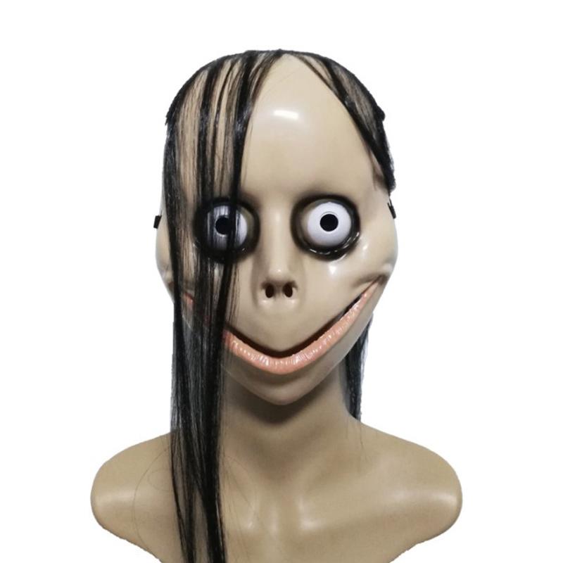 Product Introduction of Mặt Nạ MO MO Kinh Dị Halloween, Hàng Mới Về, Với Tóc Dài, Mặt Nạ Miệng Hình Chữ V, Với Tóc, Mặt Nạ Ma Nữ, Nhập Vai, Thích Hợp Để Hóa Trang, Mặt Nạ 9