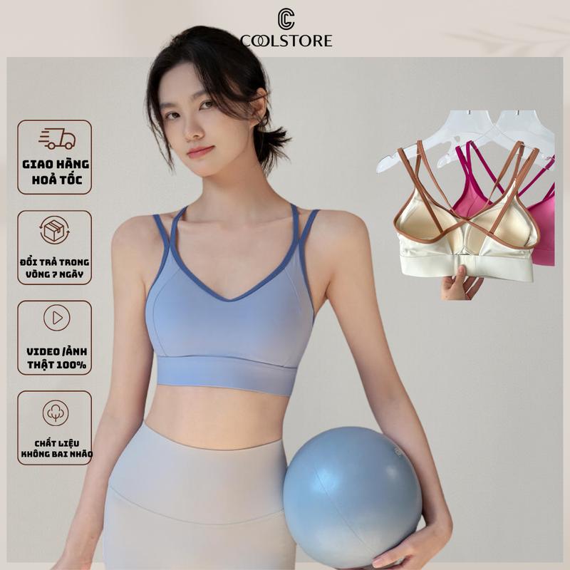 Áo bra Gài lưng đúc su đan chéo dây lưng tiện lợi tập gym yoga thể thao Sport Top Tập Yoga