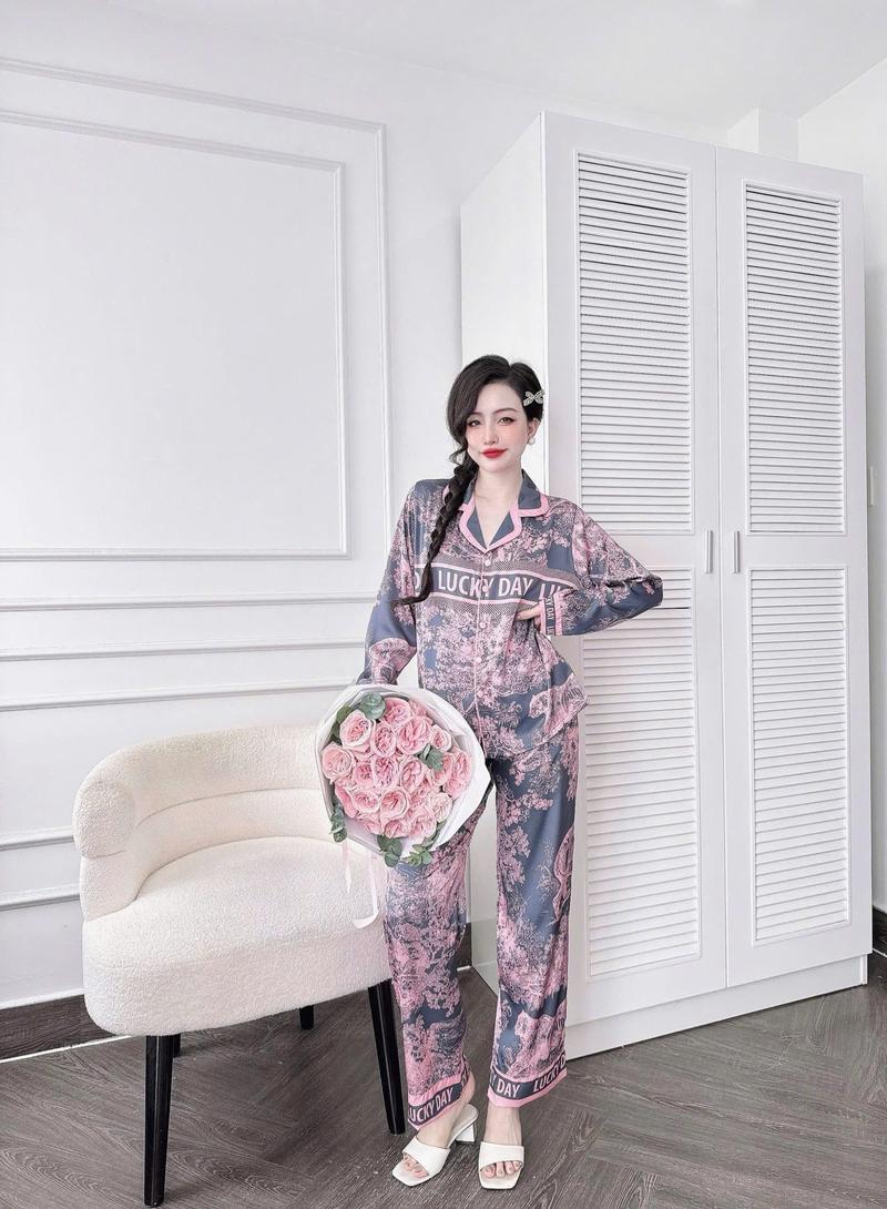 Product Introduction of (Bigsize 60-75Kg) Đồ Bộ Nữ, In Họa Tiết Cảnh rừng, Tay Dài Quần Dài, Chất Lụa Mịn, Mềm, Thoáng Mát 19