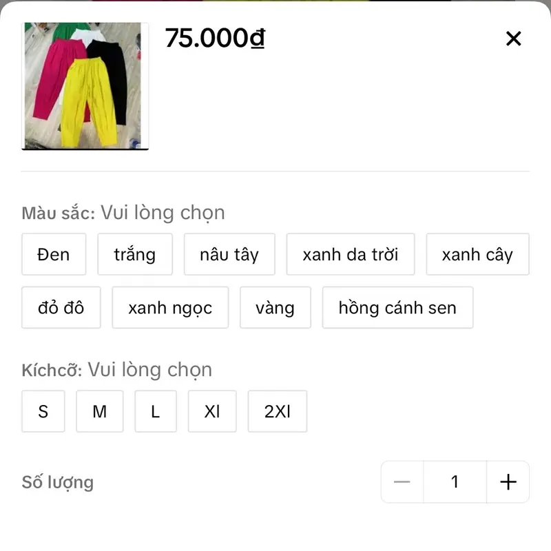 Quần đũi dáng baggy mềm mát có túi mã D388 Nữ 4
