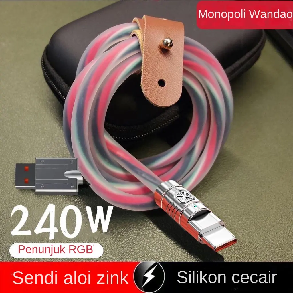 240W Super Fast Charge Data Cable Type-c Bold Cable Suitable for Fast Charge Line